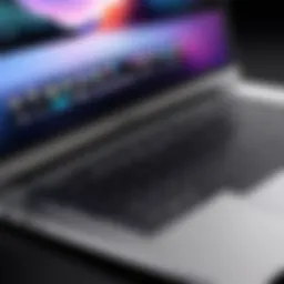 Sleek design of the new MacBook Pro showcasing its aluminum finish