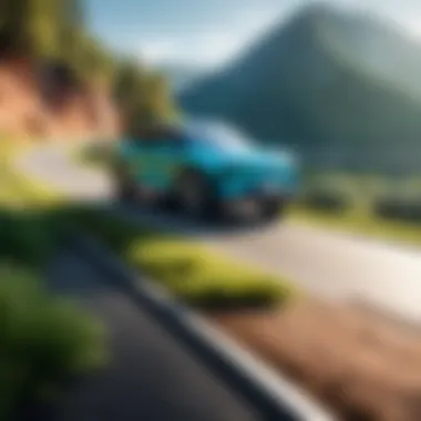 Nio SUV on a scenic road representing sustainability