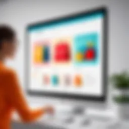 Visual representation of a digital shopping assistant providing personalized recommendations.