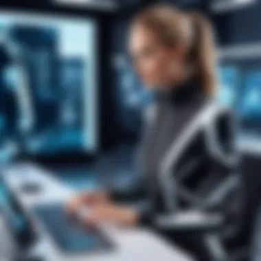 The Future of Fashion Design A futuristic digital fashion design studio.