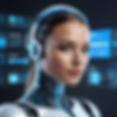 AI Transforming Customer Service in Banking Representation of AI enhancing banking customer interactions