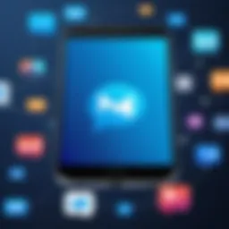 A visual representation of customer engagement through chat platforms