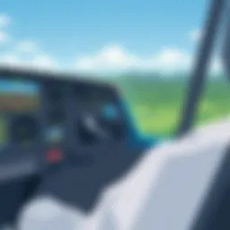 Thrustmaster flight control joystick in a realistic setting