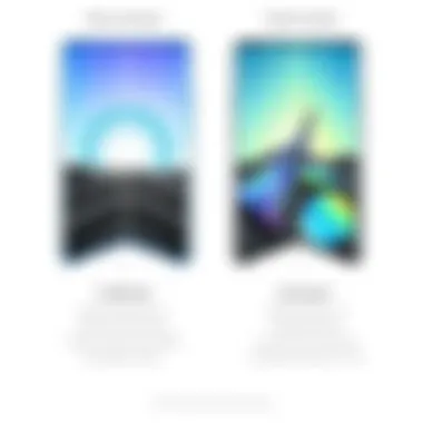 Comparison of Display Technologies in Smartphones Side-by-side comparison of traditional and foldable smartphone displays