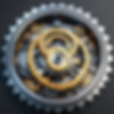 Gearing Up for Success Productivity enhancement symbolized through gears