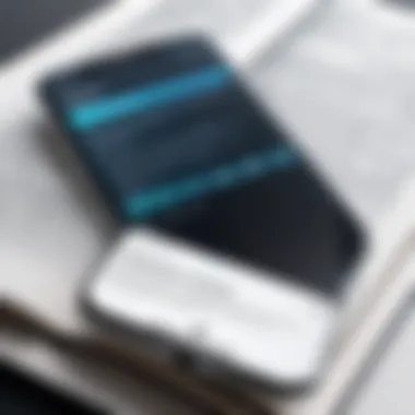 A close-up of a smartphone displaying a translation application next to an open book.