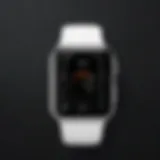 User interface of Uber on Apple Watch displaying ride options