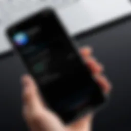 Illustration of the iPhone Work Profile setup process