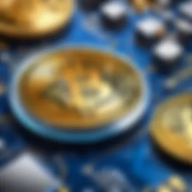 Cryptocurrency Meets Traditional Banking Conceptual representation of cryptocurrency integration in banking