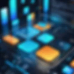 Conceptual illustration of business aggregation in the digital marketplace