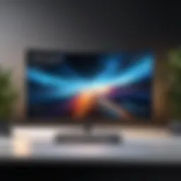 Curved monitor showcasing immersive visual experience