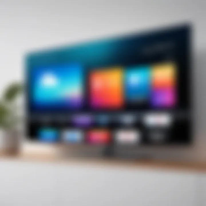 The sleek design of a smart TV showcasing Apple Play features