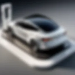 Illustration of off-peak charging station for Tesla vehicles