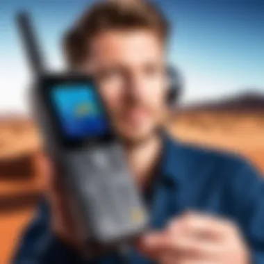 Advanced Satellite Phone Technology Satellite phone showcasing advanced technology