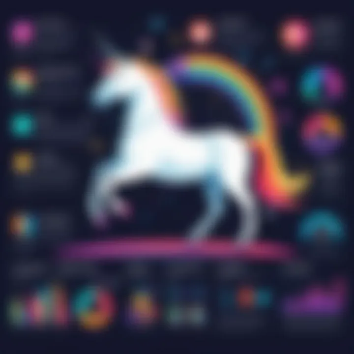 Infographic summarizing key success factors for unicorn startups