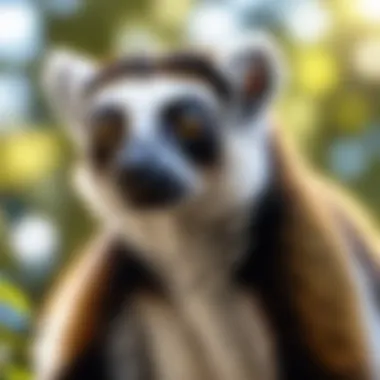 Resilient Brinc Lemur Displaying Unique Behavior Resilient Brinc Lemur Displaying Unique Behavior