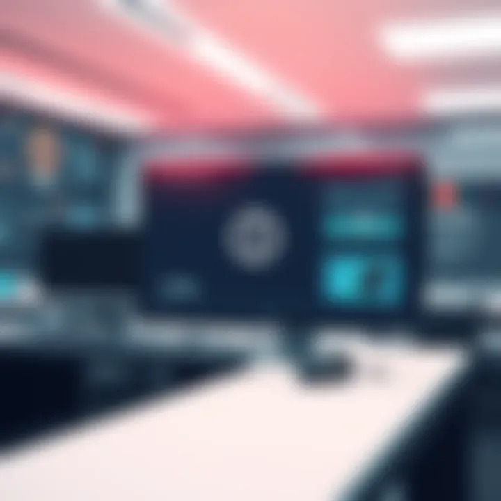 Emergency alert broadcast on a digital screen