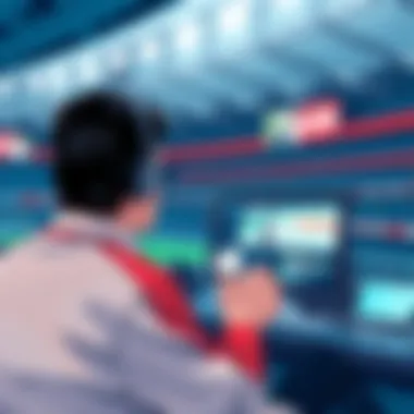 Digital Engagement in Sports Broadcasting A viewer engaging with sports content on a digital platform