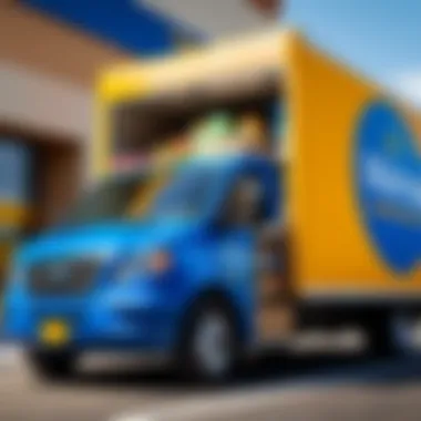 Walmart delivery truck with groceries